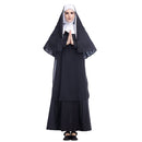 Halloween Costume Women Nun Missionary Cosplay Clothing, Size:M, Bust:100cm, Dress Length:141cm, Shoulder Width:39cm