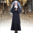 Halloween Costume Women Nun Missionary Cosplay Clothing, Size:L, Bust:108cm, Dress Length:144cm, Shoulder Width:40cm