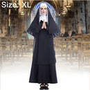 Halloween Costume Women Nun Missionary Cosplay Clothing, Size:XL, Bust:116cm, Dress Length:147cm, Shoulder Width:41cm