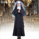 Halloween Costume Women Nun Missionary Cosplay Clothing, Size:XXL, Bust:124cm, Dress Length:150cm, Shoulder Width:42cm