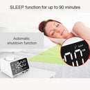 K11 Bluetooth Alarm Clock Speaker Creative Digital Music Clock Display Radio with Dual USB Interface, Support U Disk / TF Card / FM / AUX, EU Plug(White)