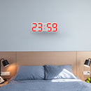 Multi-Function Large 3D LED Digital Wall Alarm Clock with Snooze Function, 12/24 Hours Display for Home, Kitchen, Office, DC 5V, CE Certificated(Red)