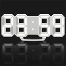 Multi-Function Large 3D LED Digital Wall Alarm Clock with Snooze Function, 12/24 Hours Display for Home, Kitchen, Office, DC 5V, CE Certificated(White)