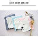 White Bear Pattern Stereoscopic Ears Baby Knitted Blanket(Pink)