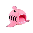 Indoor Pet Dog Puppy Cat Warm House Sharks Pet Sleeping Bed Nest, M Size: 50x50x48cm(Pink)