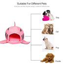 Indoor Pet Dog Puppy Cat Warm House Sharks Pet Sleeping Bed Nest, M Size: 50x50x48cm(Pink)