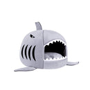 Indoor Pet Dog Puppy Cat Warm House Sharks Pet Sleeping Bed Nest, M Size: 50x50x48cm(Grey)