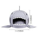 Indoor Pet Dog Puppy Cat Warm House Sharks Pet Sleeping Bed Nest, M Size: 50x50x48cm(Grey)