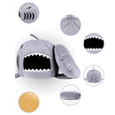 Indoor Pet Dog Puppy Cat Warm House Sharks Pet Sleeping Bed Nest, M Size: 50x50x48cm(Grey)