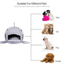 Indoor Pet Dog Puppy Cat Warm House Sharks Pet Sleeping Bed Nest, M Size: 50x50x48cm(Grey)