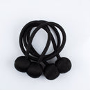 2 PCS Fashion Woven Punch-Free Beef Tendon Magnetic Buckle Curtain Strap(Black)