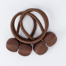 2 PCS Fashion Woven Punch-Free Beef Tendon Magnetic Buckle Curtain Strap(Coffee)