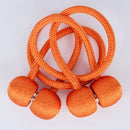 2 PCS Fashion Woven Punch-Free Beef Tendon Magnetic Buckle Curtain Strap(Orange)