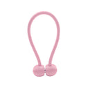 2 PCS Fashion Woven Punch-Free Beef Tendon Magnetic Buckle Curtain Strap(Pink)