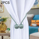 2 PCS Fashion Woven Punch-Free Beef Tendon Magnetic Buckle Curtain Strap(Lake Blue)