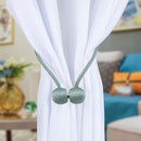 2 PCS Fashion Woven Punch-Free Beef Tendon Magnetic Buckle Curtain Strap(Lake Blue)