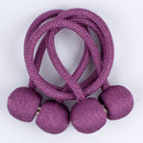 2 PCS Fashion Woven Punch-Free Beef Tendon Magnetic Buckle Curtain Strap(Purple)