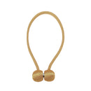 2 PCS Fashion Woven Punch-Free Beef Tendon Magnetic Buckle Curtain Strap(Light Brown)