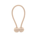 2 PCS Fashion Woven Punch-Free Beef Tendon Magnetic Buckle Curtain Strap(Beige)