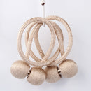 2 PCS Fashion Woven Punch-Free Beef Tendon Magnetic Buckle Curtain Strap(Beige)