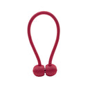 2 PCS Fashion Woven Punch-Free Beef Tendon Magnetic Buckle Curtain Strap (Red)