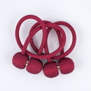 2 PCS Fashion Woven Punch-Free Beef Tendon Magnetic Buckle Curtain Strap (Red)