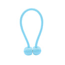 2 PCS Fashion Woven Punch-Free Beef Tendon Magnetic Buckle Curtain Strap(Baby Blue)