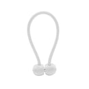 2 PCS Fashion Woven Punch-Free Beef Tendon Magnetic Buckle Curtain Strap(White)