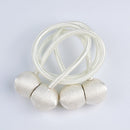 2 PCS Fashion Woven Punch-Free Beef Tendon Magnetic Buckle Curtain Strap(White)