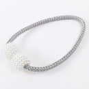 2 PCS Fashion Adornments Pearl Magnetic Buckle Curtain Strap(Grey)