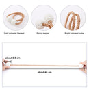 2 PCS Fashion Adornments Pearl Magnetic Buckle Curtain Strap(Grey)