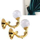 2 PCS Retro Water Wafer Head Barb Curtain Decorative Wall Hook(Gold)