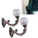 2 PCS Retro Water Wafer Head Barb Curtain Decorative Wall Hook(Purplish Red)