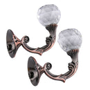 2 PCS Retro Water Wafer Head Barb Curtain Decorative Wall Hook(Purplish Red)