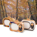 Creative Wooden Children TV Set Deciduous Tooth Preservation Box Baby Teeth Tooth House Storage Box