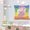 Sequin Unicorn Decorative Cushion Covers Reversible Pillow Cover, Size: 40cm x 40cm