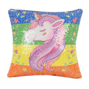 Sequin Unicorn Decorative Cushion Covers Reversible Pillow Cover, Size: 40cm x 40cm