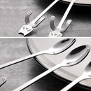 2 PCS Creative 304 Stainless Steel Cartoon Cat Handle Coffee Stirring Spoons, 11.8*1.8cm(Black)