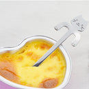 2 PCS Creative 304 Stainless Steel Cartoon Cat Handle Coffee Stirring Spoons, 11.8*1.8cm(Black)