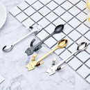 2 PCS Creative 304 Stainless Steel Cartoon Cat Handle Coffee Stirring Spoons, 11.8*1.8cm(Silver)
