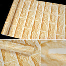 Creative 3D Gold Brick Stone Brick Decoration Wallpaper Stickers Bedroom Living Room Wall Waterproof Wallpaper Roll, Size: 45 x 1000cm