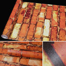 Rainbow Stone Rainbow Stone Creative 3D Stone Brick Decoration Wallpaper Stickers Bedroom Living Room Wall Waterproof Wallpaper Roll, Size: 45 x 1000cm