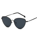 Women Cat Eyes Shape Color Lens UV400 Protective Sunglasses