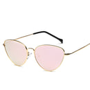 Women Cat Eyes Shape Color Lens UV400 Protective Sunglasses