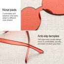 Heart Shape Rimless UV400 Sunglasses for Women(Dark Red)