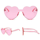 Heart Shape Rimless UV400 Sunglasses for Women(Pink)