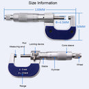 Stainless Steel Screw Micrometer Outer Diameter Micrometer 0-25mm
