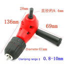 Adjustable Switching Head Right Angle Drill Gripping with Triangular Handle, Circular Handle and Hex Shank