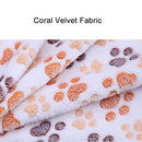 Dog Kennel Mat Footprints Pattern Thick Warm Coral Fleece Pet Dog Blankets, Size: L, 80*100cm(Magenta)