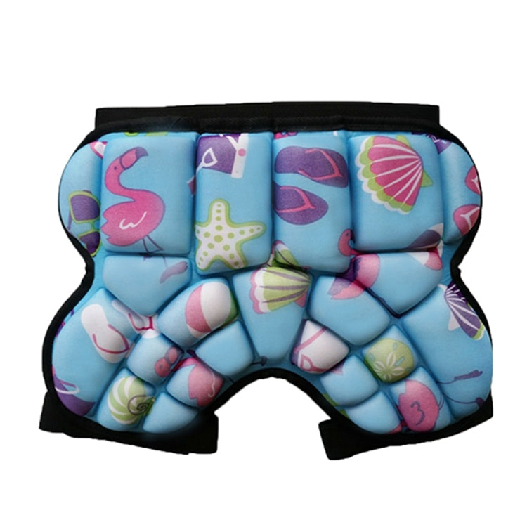 Children Outdoor Sports Roller Skating Protective Gear Hip Butt Padded Shorts Pants(Blue)